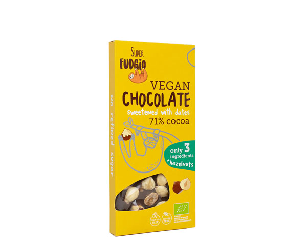 Шоколад темный с финиками и фундуком, 71% какао, 100 г