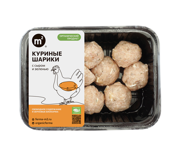 Шарики куриные с зеленью и сыром, 300 г