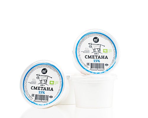 Сметана 15% натуральная, 220 г